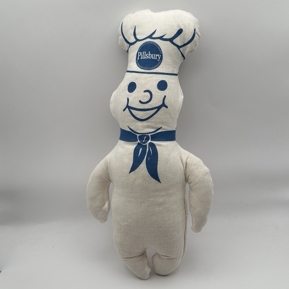 Vintage Pillsbury Doughboy 13" Stuffed Plush Doll Advertising Promo Nostalgia‎